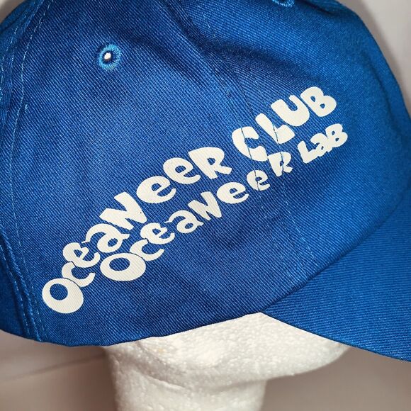 Mickey Disney Cap Cruise Line Oceaneer Club Lab Blue Gold Cotton Strapback EUC - Picture 3 of 8